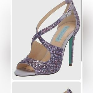 Blue by Betsey Johnson Sage Rhinestone Lilac Heels